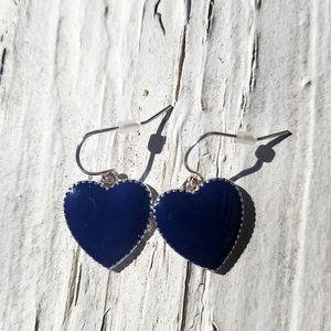 Blue Heart Earrings